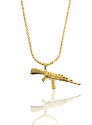 Necklace - AK-47 X 18k Gold