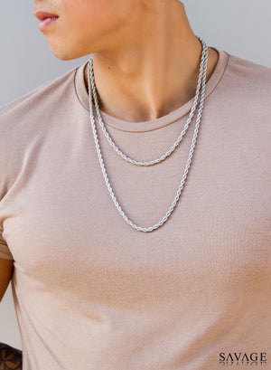Necklace - Rope Chains X White Gold