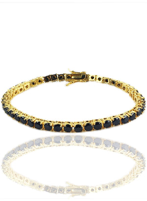 Bracelet - Black Diamond Tennis Bracelet X 18k Gold