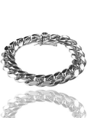 Bracelet - Cuban Link Bracelet X White Gold