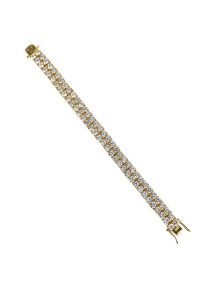 Bracelet - Double Stacked Diamond Tennis Bracelet X 18k Gold