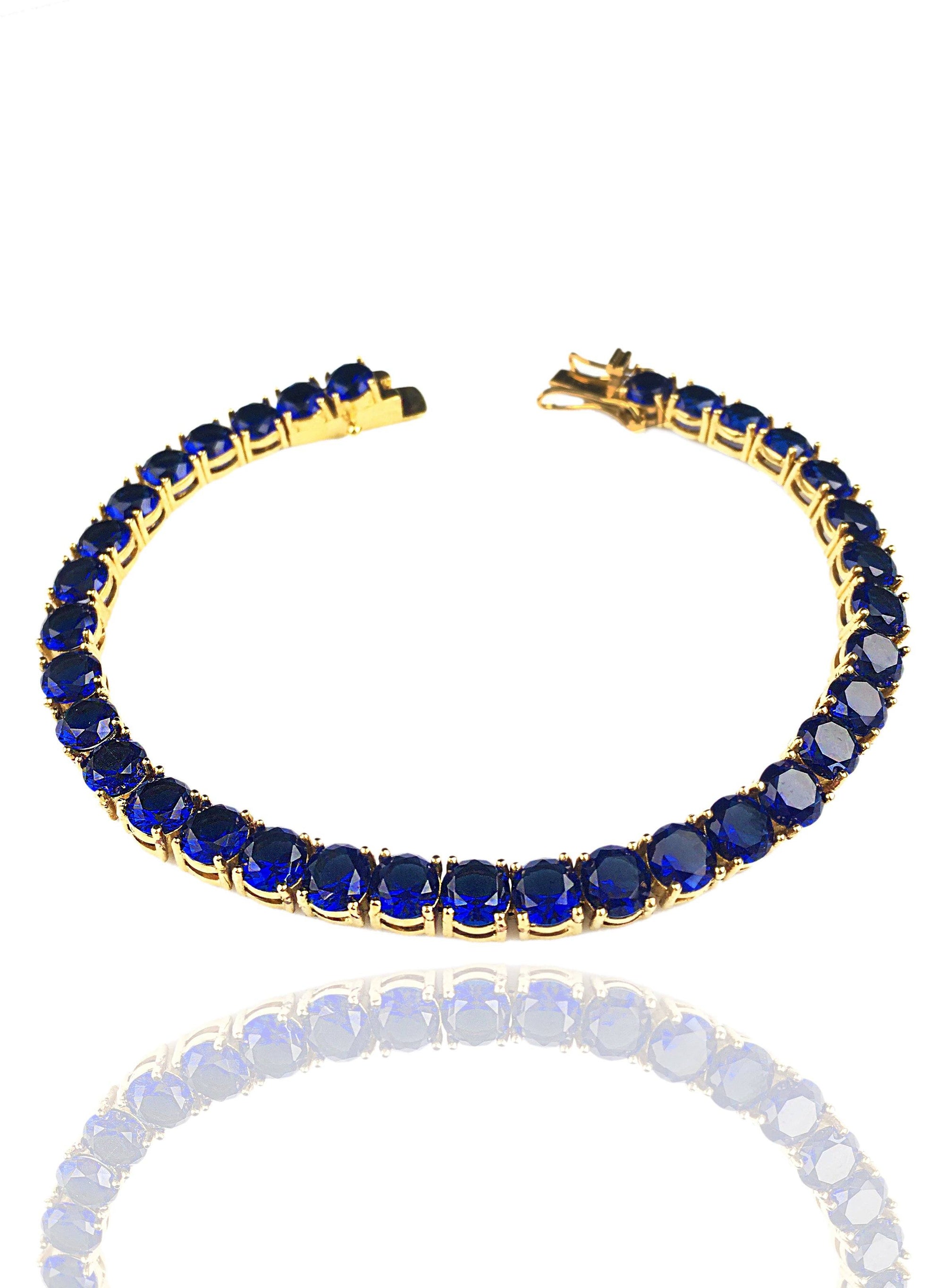 Bracelet - Sapphire Tennis Bracelet X Gold