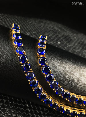 Bracelet - Sapphire Tennis Bracelet X Gold