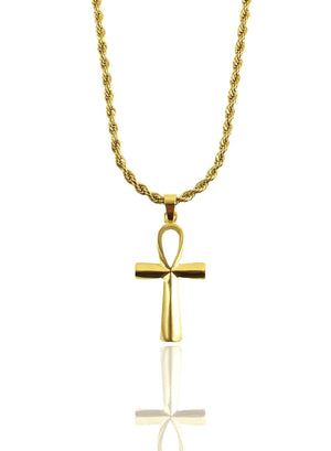 Necklace - Ankh X 18k Gold