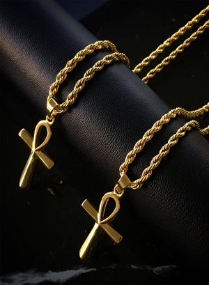 Necklace - Ankh X 18k Gold