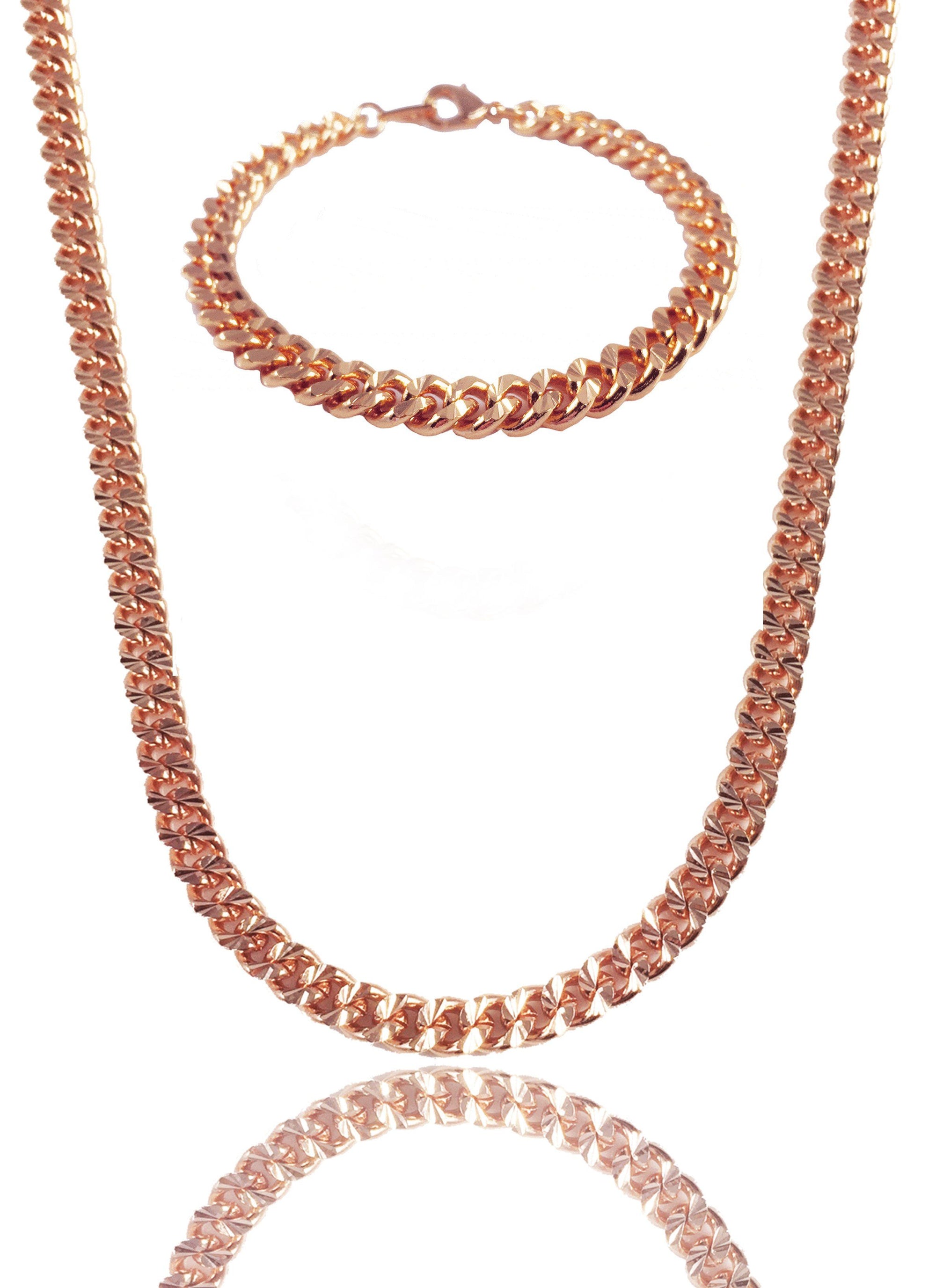 Necklace - Apache Chain & Bracelet Set X Rose Gold