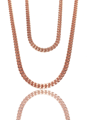 Necklace - Apache Chains Layered Set X 18k Rose Gold