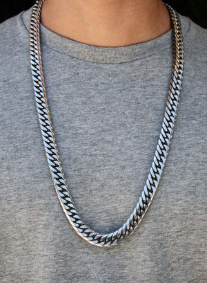 Necklace - Cuban Link Chain & Bracelet Set X Stainless