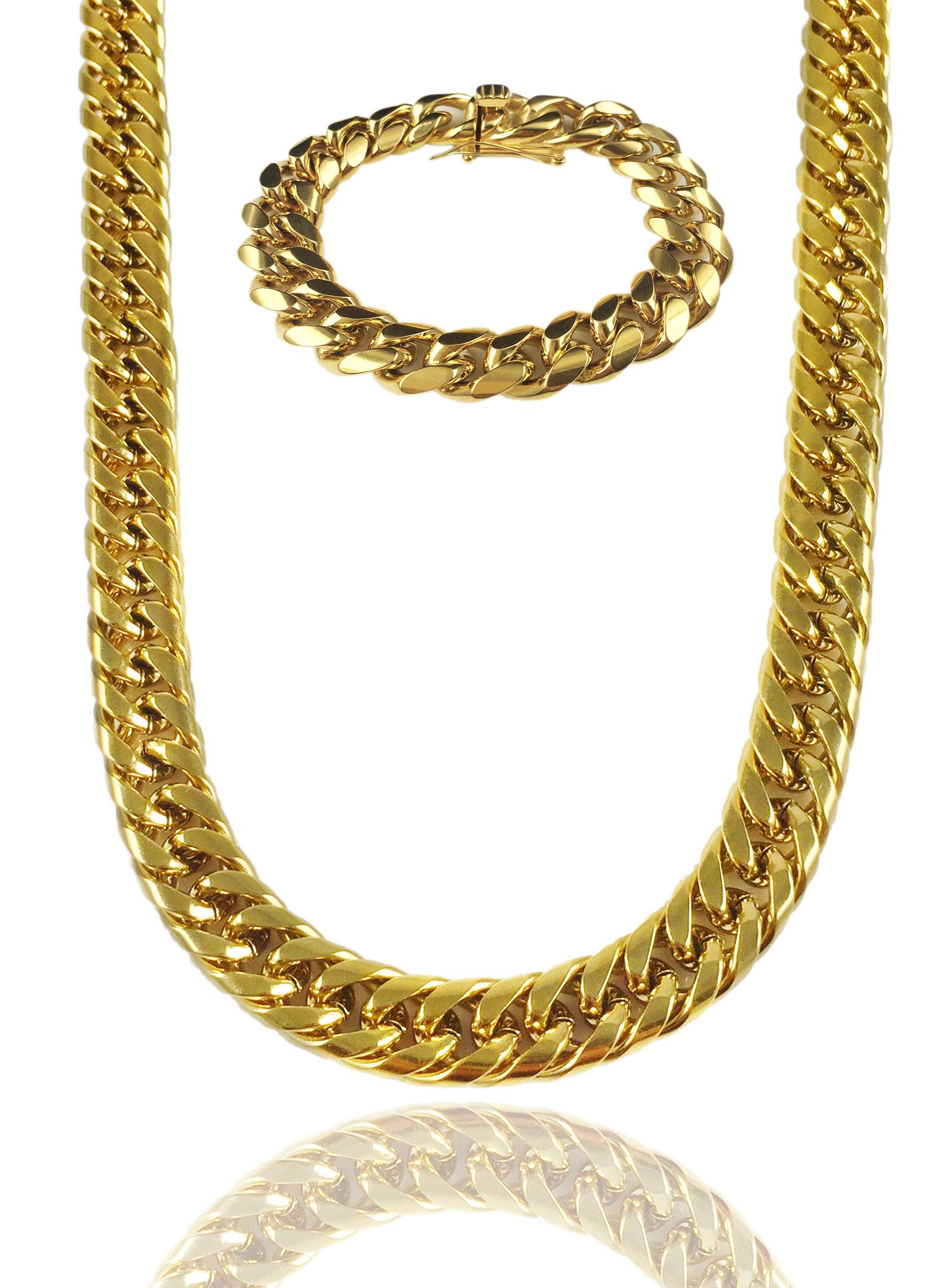 Necklace - Cuban Link Set X Gold