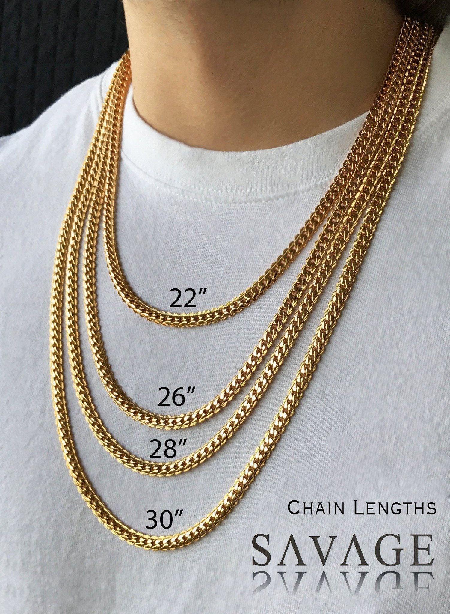Necklace - Cuban Links Layered Set X Stainless Silver