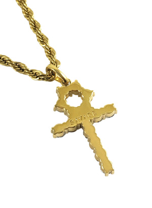 Necklace - Diamond Ankh X 18k Gold