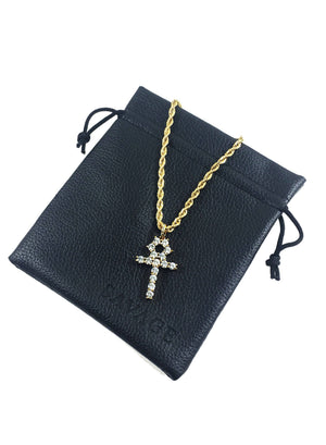 Necklace - Diamond Ankh X 18k Gold