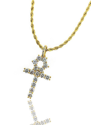Necklace - Diamond Ankh X Gold