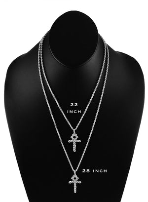 Necklace - Diamond Ankh X White Gold