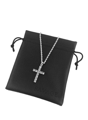 Necklace - Diamond Cross X White Gold