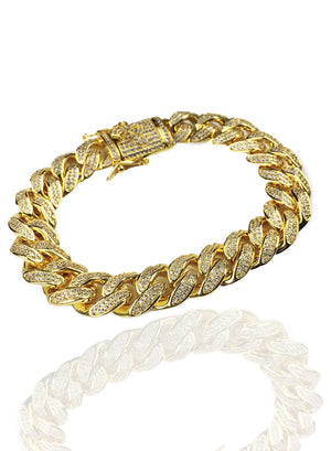 Necklace - Diamond Cuban Chain & Bracelet Set