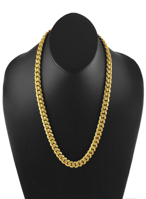 Necklace - Diamond Cuban Chain & Bracelet Set