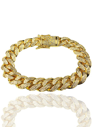 Necklace - Diamond Cuban Link Bracelet X Gold