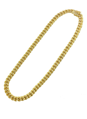 Necklace - Diamond Cuban Link Chain X 18k Gold