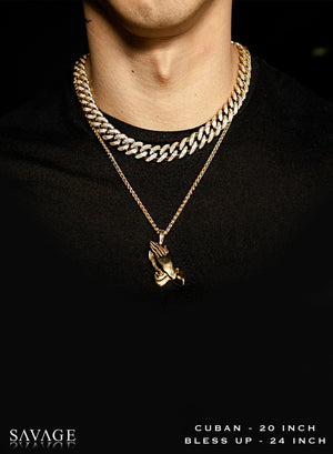 Necklace - Diamond Cuban Link Chain X Gold