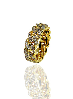 Necklace - Diamond Cuban Link Ring