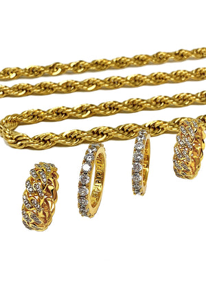 Necklace - Diamond Cuban Link Ring