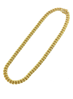Necklace - Diamond Cuban Link X Ankh | 18k Gold