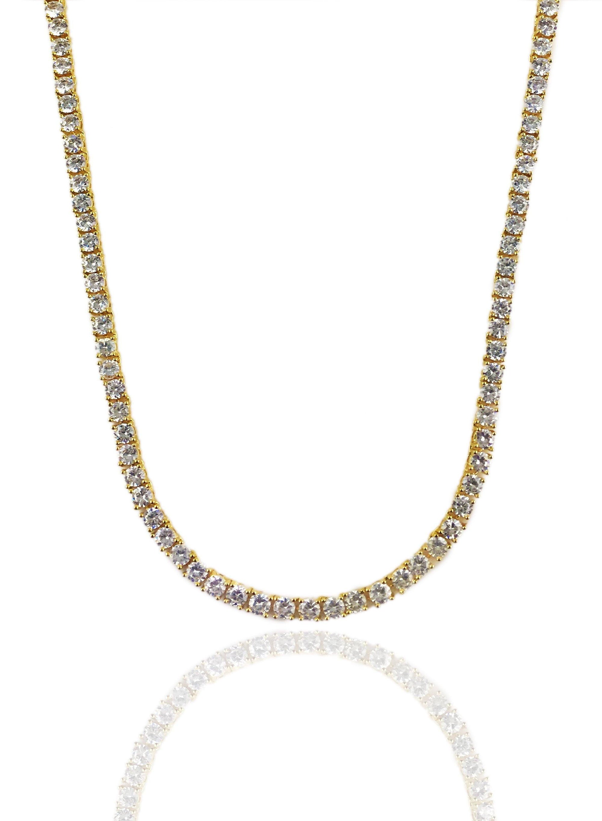 Necklace - Diamond Tennis Chain X 18k Gold