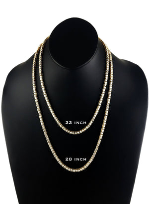 Necklace - Diamond Tennis Chain X 18k Gold