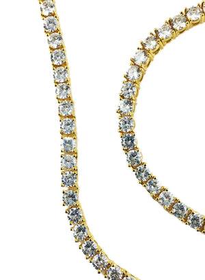 Necklace - Diamond Tennis Chains Set X 18k Gold