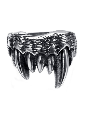 Necklace - Fangs Ring X Stainless