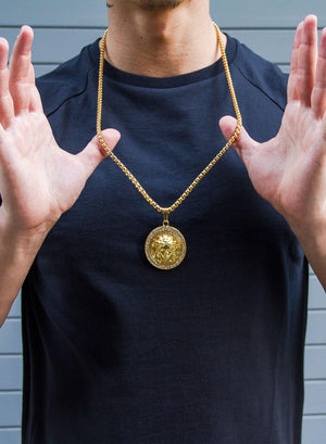 Necklace - Medusa Medallion X 18k Gold