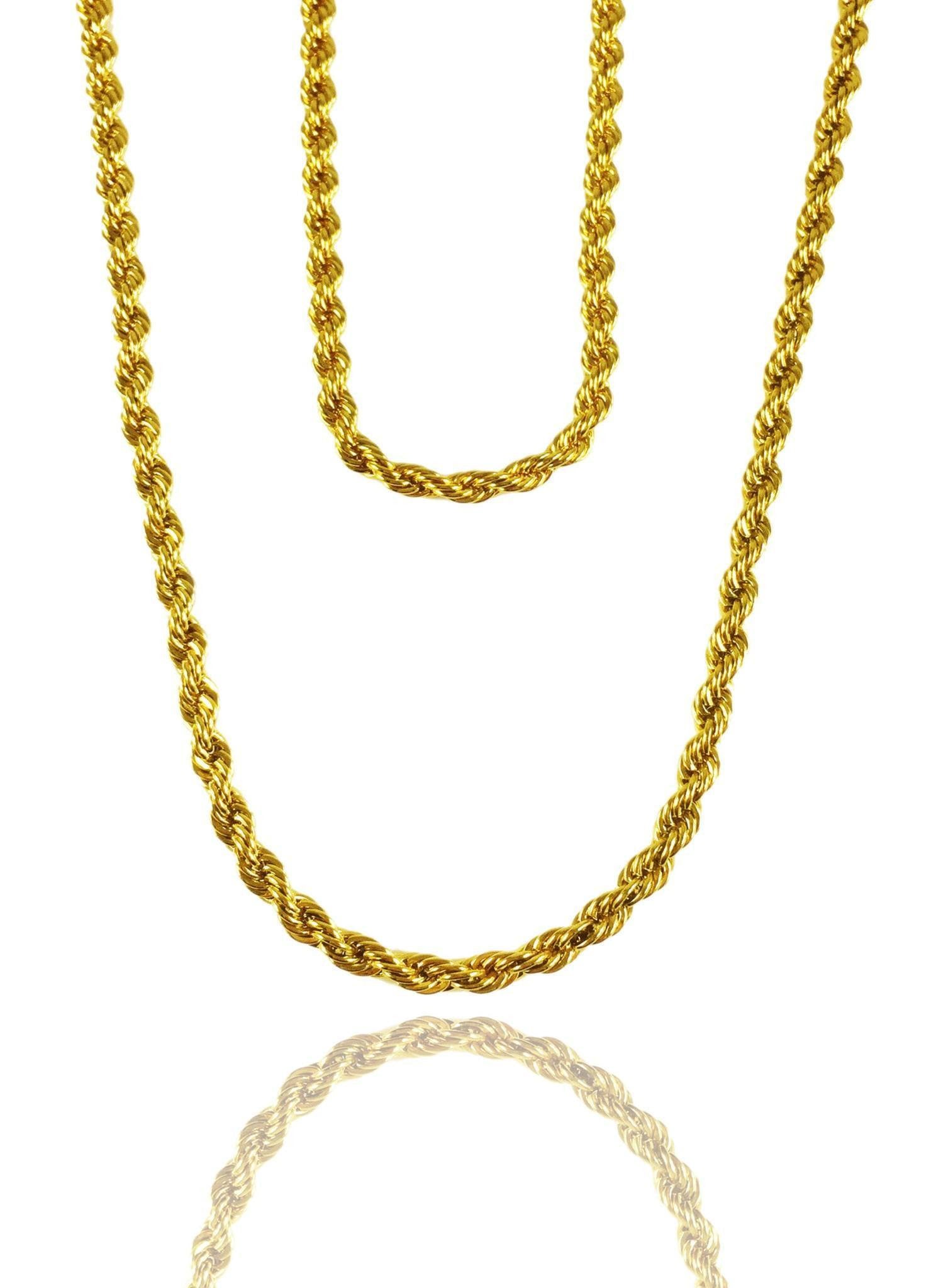 Necklace - Rope Chains Layered Set X 18k Gold