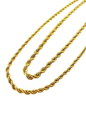 Necklace - Rope Chains Layered Set X 18k Gold