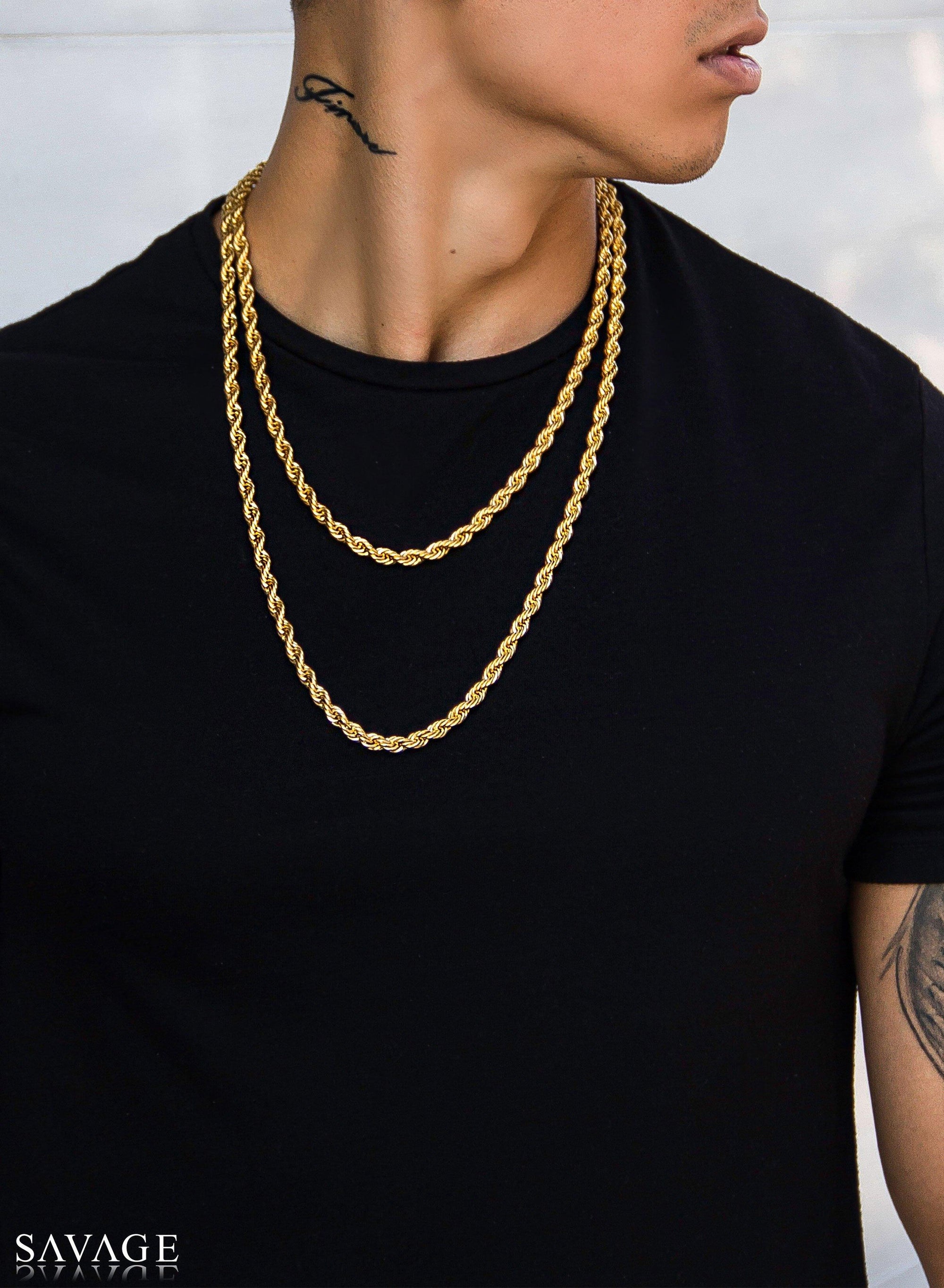 Necklace - Rope Chains Layered Set X 18k Gold