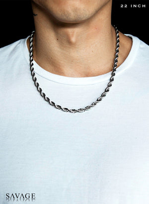 Necklace - The Rope Chain X White Gold